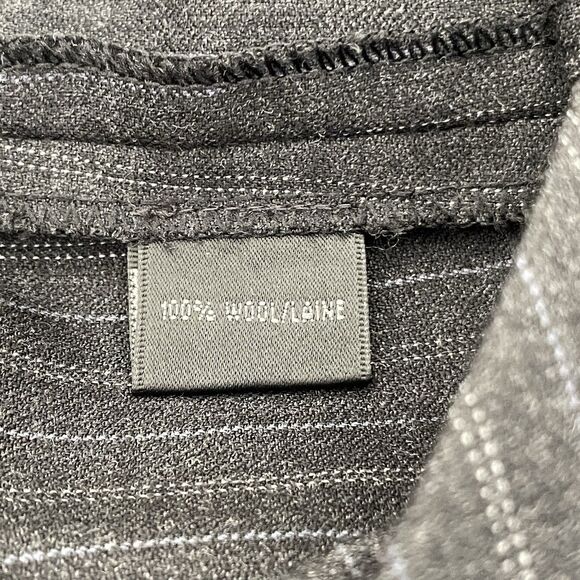 Lafayette 148 Wool High Waist Wide Straight Leg Trousers Size 16 Gray EUC - Picture 4 of 14